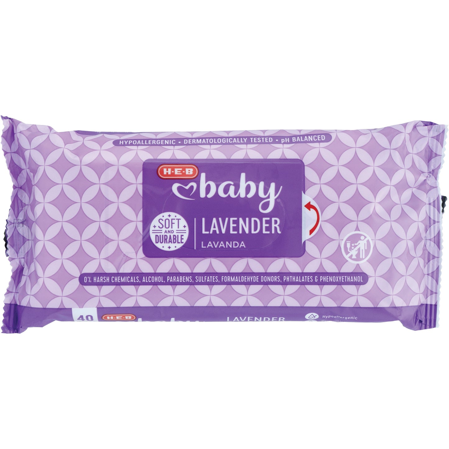 H-E-B Baby Travel Pack Wipes - Lavender