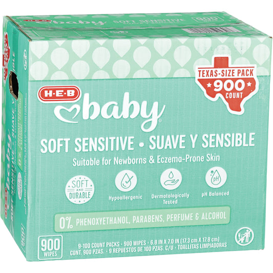 H-E-B Baby Soft Sensitive Wipes - Texas-Size Pack
