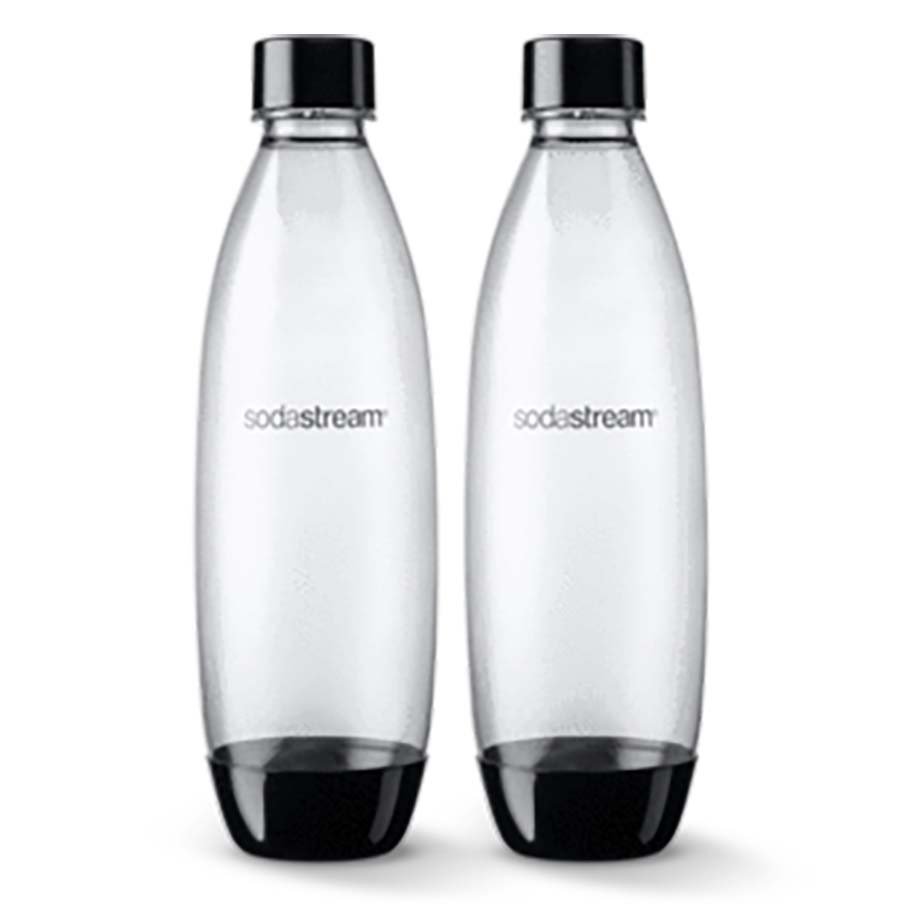 SodaStream Dishwasher Safe Carbonating Bottles - Black, 2 Pk