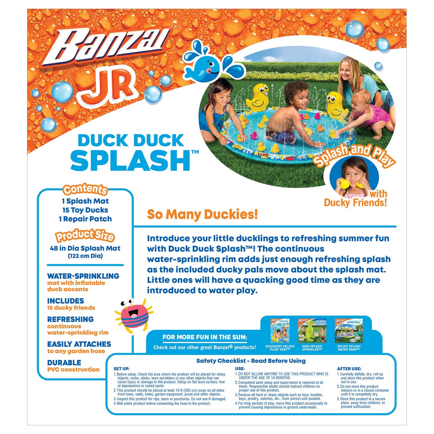 Banzai Jr. Duck Duck Water Splash Pool