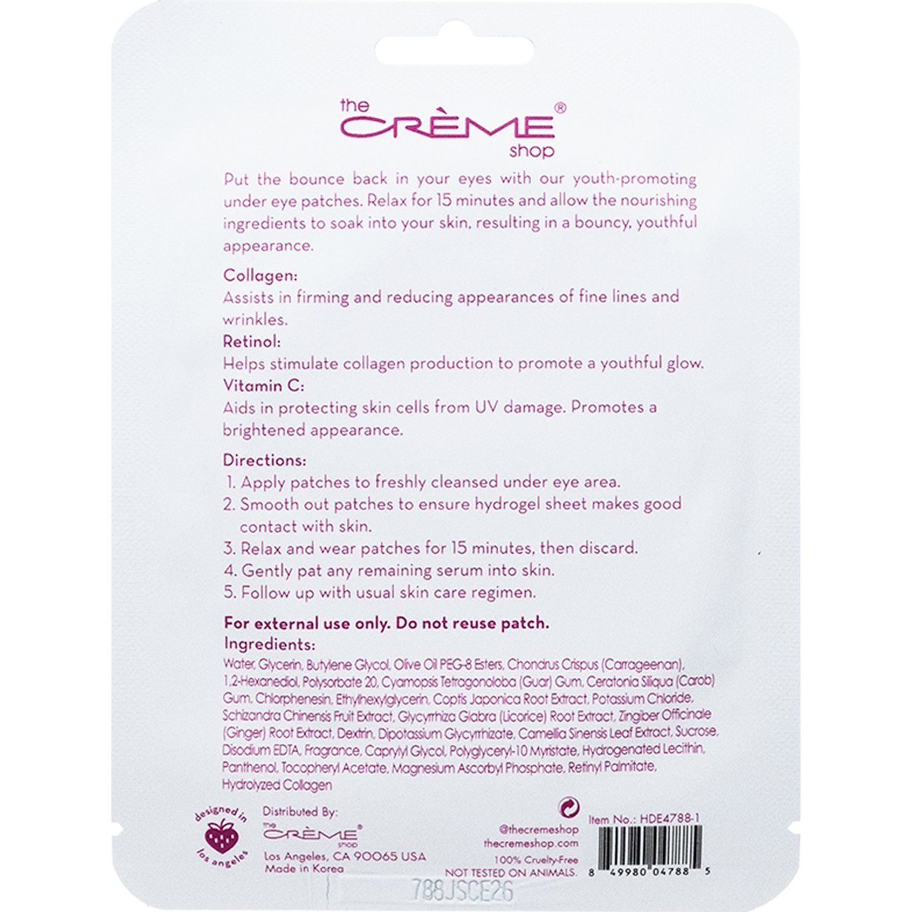 The Crème Shop How Do Eye Look Youthful Undereye Patches