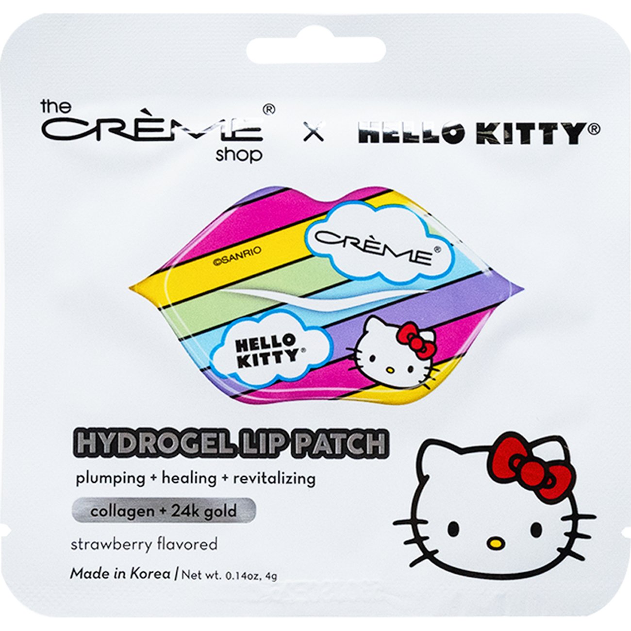 The Crème Shop x Hello Kitty Hydrogel Collagen & 24k Gold Lip Patch Mask
