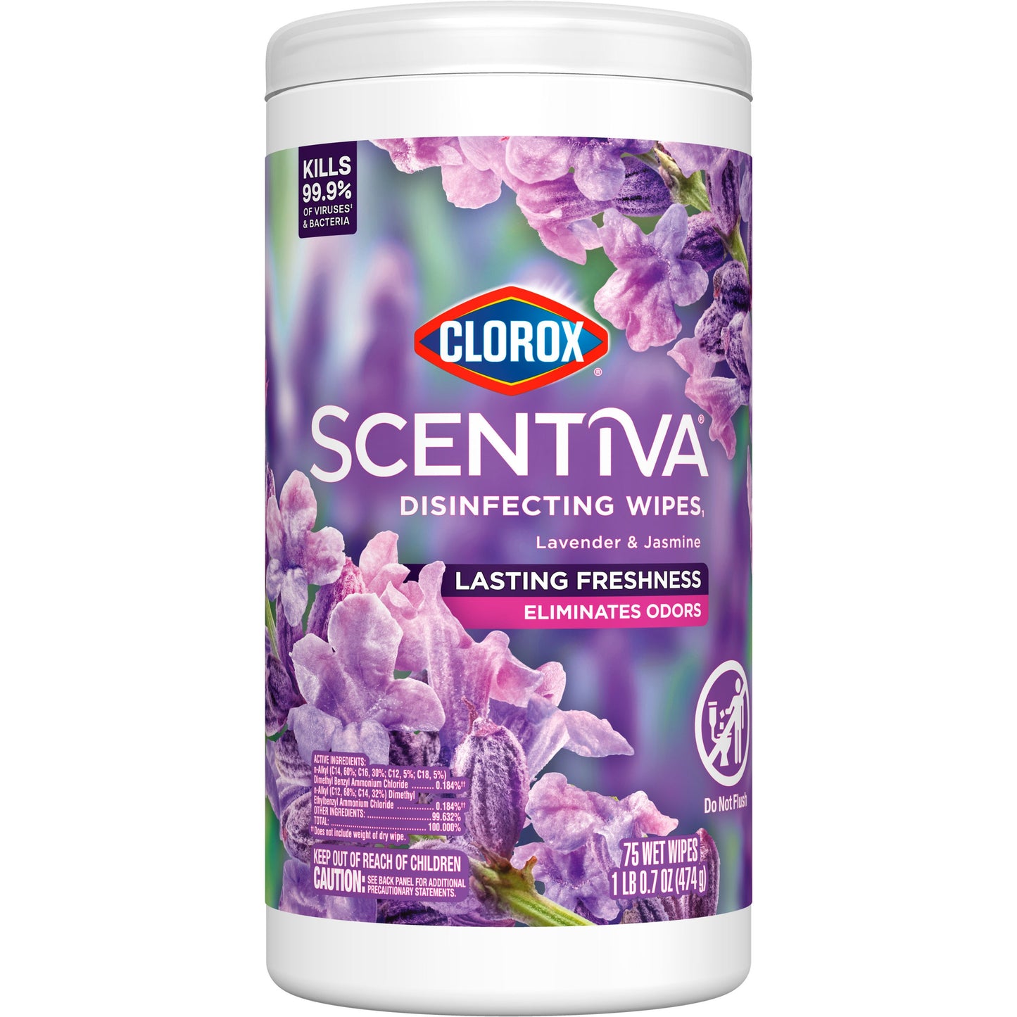 Clorox Scentiva Bleach Free Cleaning Wipes - Lavender & Jasmine