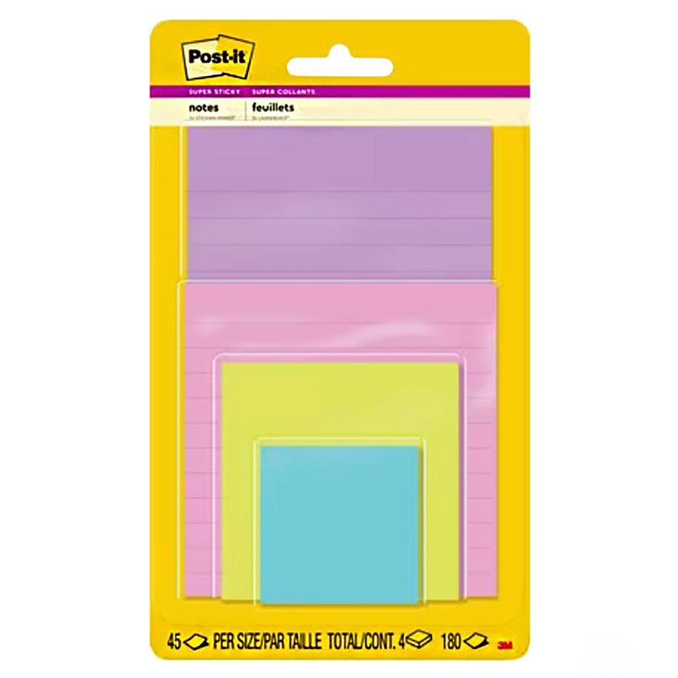Post-it Sticky Notes - Super Nova Neon Collection, 180 Ct