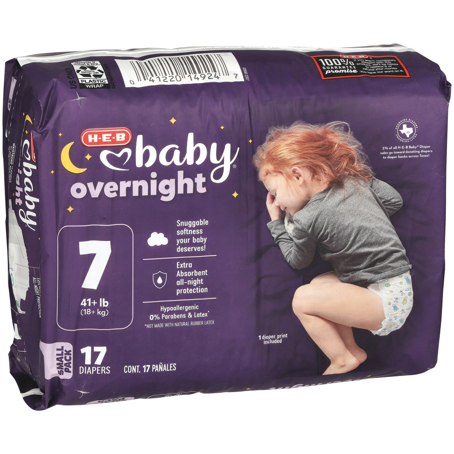 H-E-B Baby Small Pack Overnight Diapers – Size 7