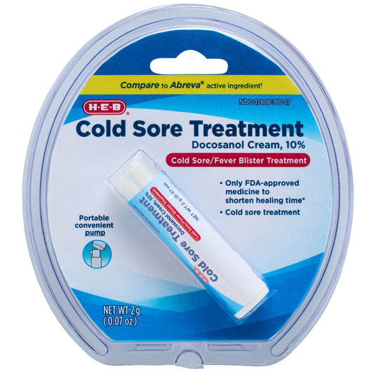 H-E-B Docosanol Cold Sore Treatment Cream with Pump