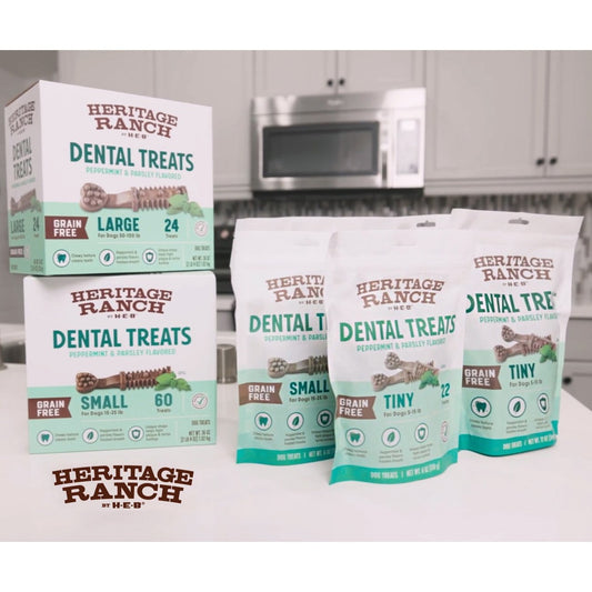 Heritage Ranch by H-E-B Grain Free Peppermint & Parsley Medium Breed Dental Dog Treats