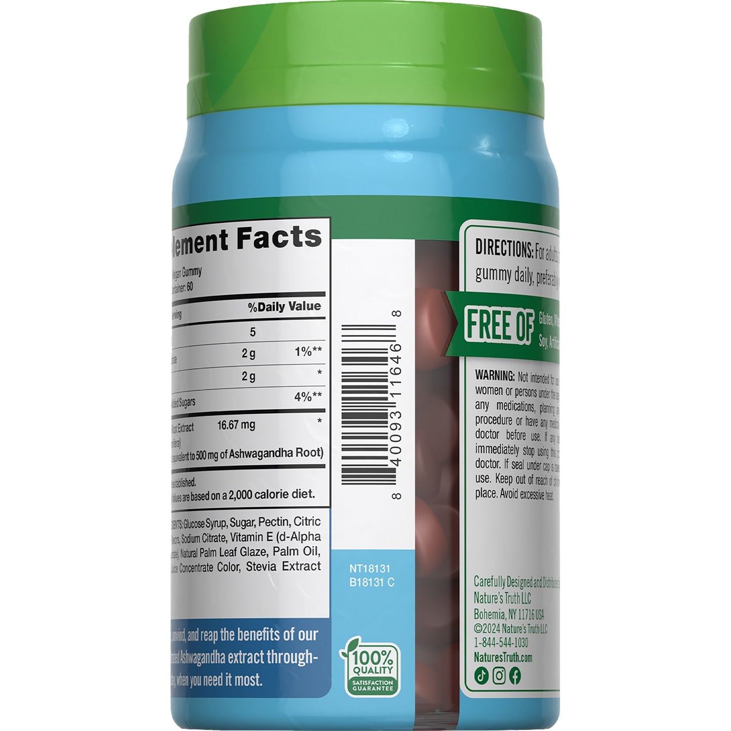 Nature's Truth Restore & Unwind Ashwagandha Gummies - Tropical