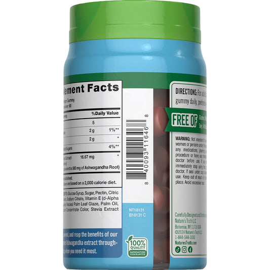 Nature's Truth Restore & Unwind Ashwagandha Gummies - Tropical