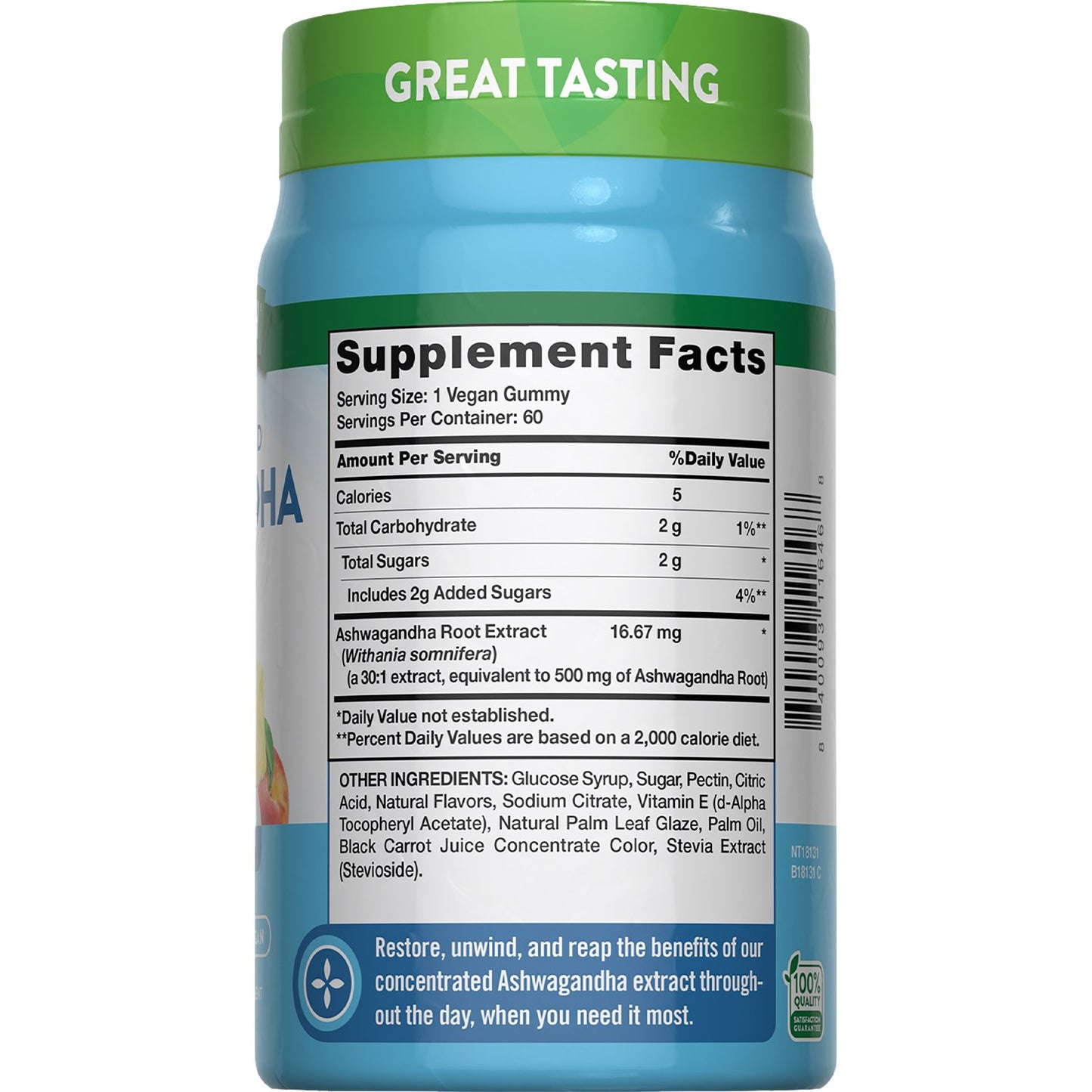 Nature's Truth Restore & Unwind Ashwagandha Gummies - Tropical