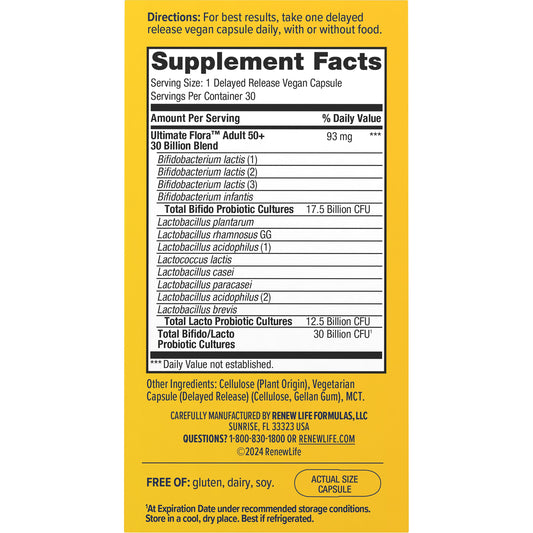 Renew Life Adult 50+ Probiotic Capsules