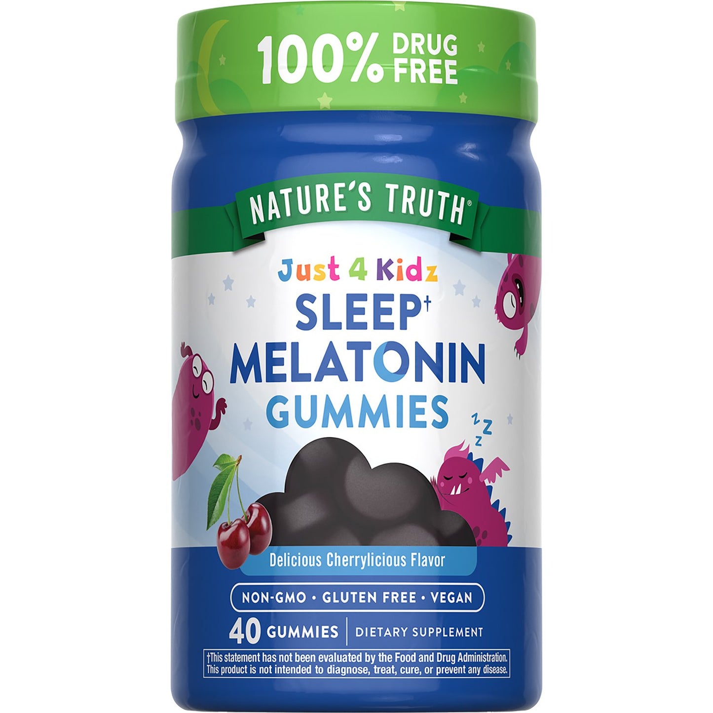Nature's Truth Just 4 Kidz Sleep Melatonin Gummies - Cherry Flavor