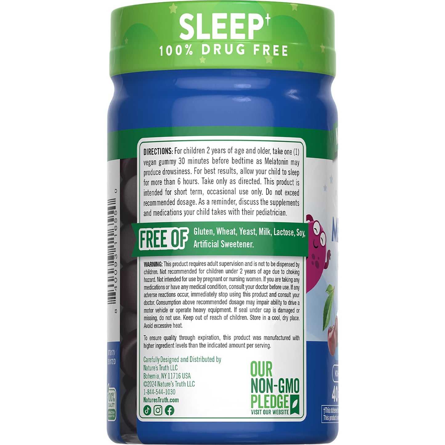 Nature's Truth Just 4 Kidz Sleep Melatonin Gummies - Cherry Flavor
