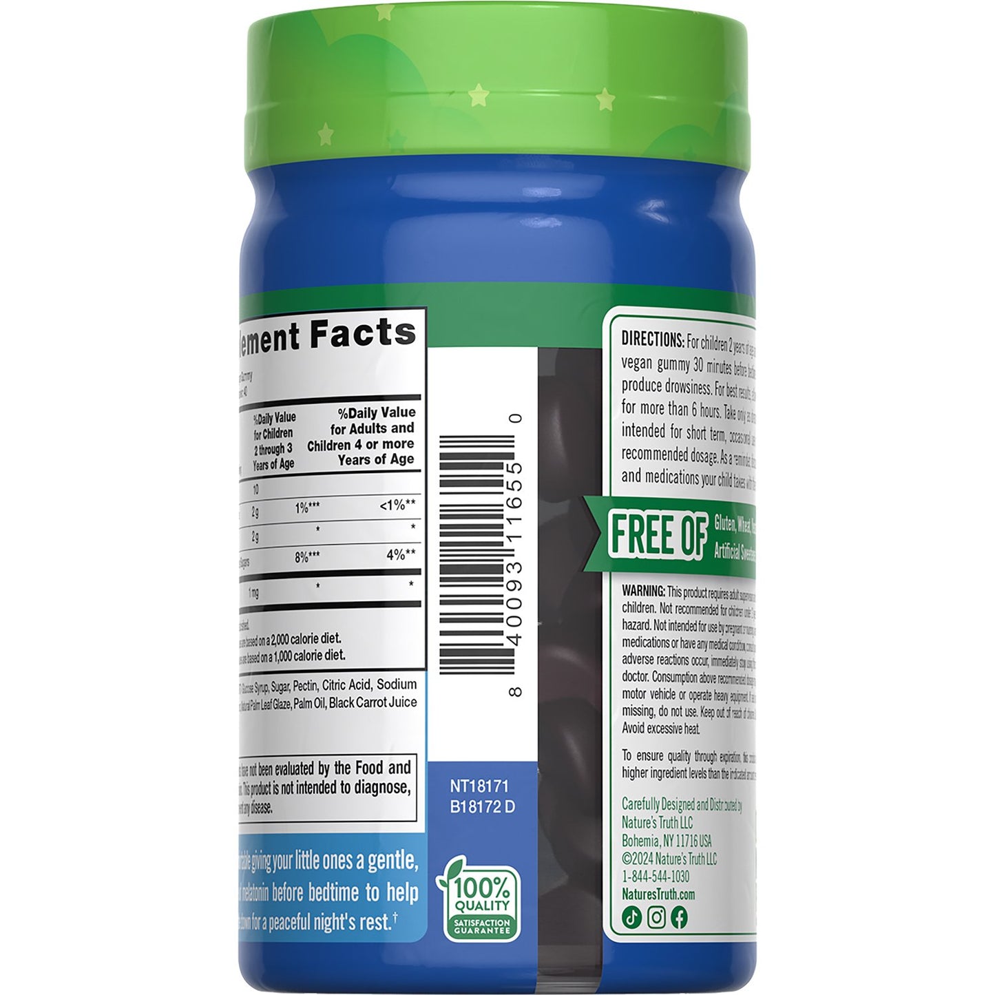 Nature's Truth Just 4 Kidz Sleep Melatonin Gummies - Cherry Flavor