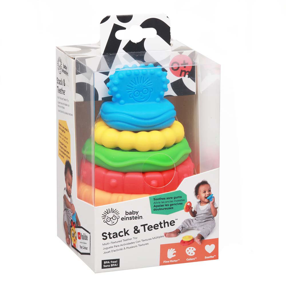 Baby Einstein Stack & Teethe Multi-Textured Teether Toy
