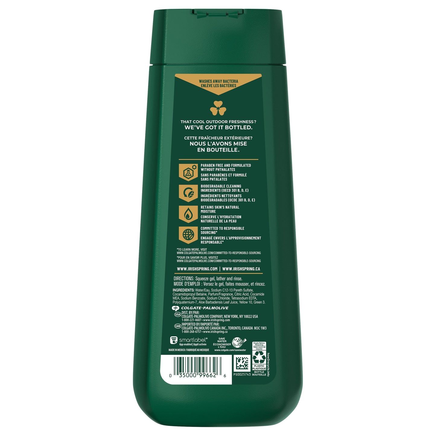 Irish Spring Moisturizing Face + Body Wash - Aloe Mist