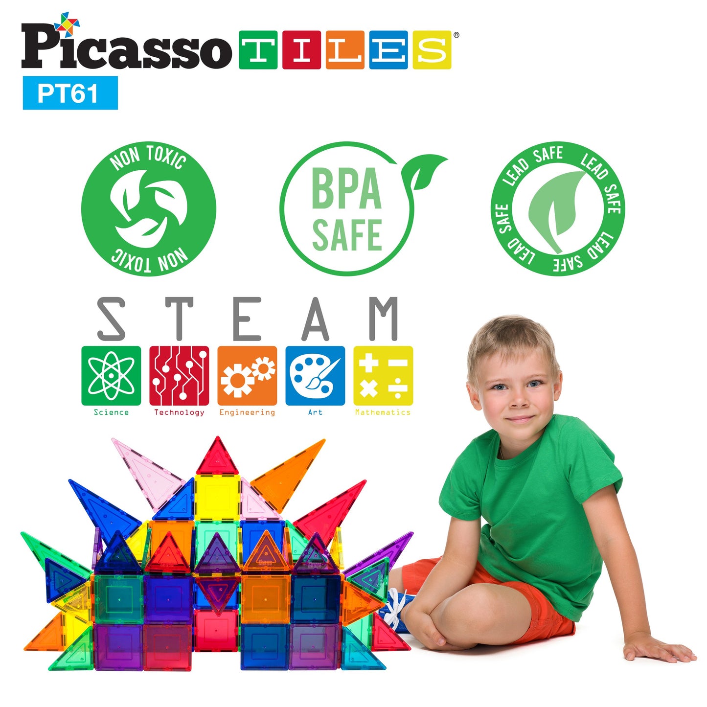 Picasso Tiles 3-D Magnetic Building Tiles