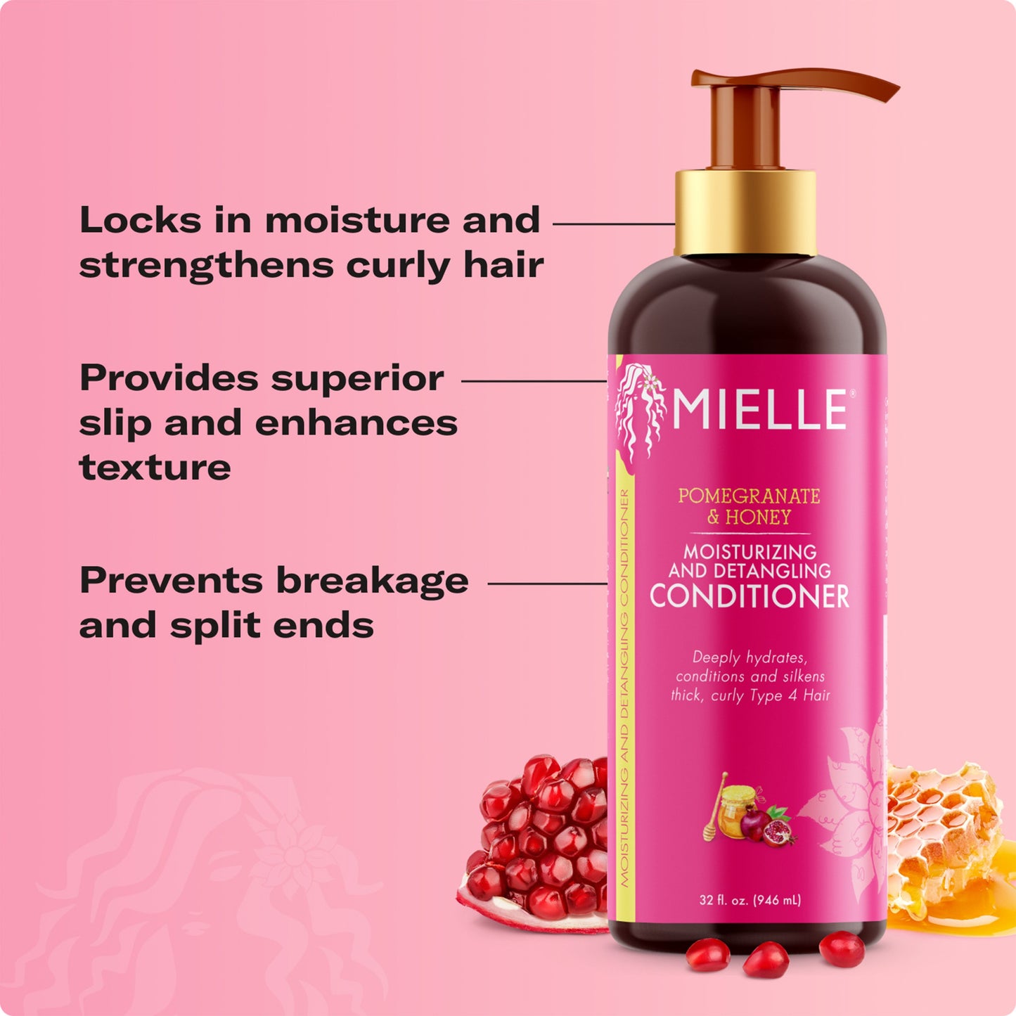 Mielle Moisturizing & Detangling Conditioner - Pomegranate & Honey