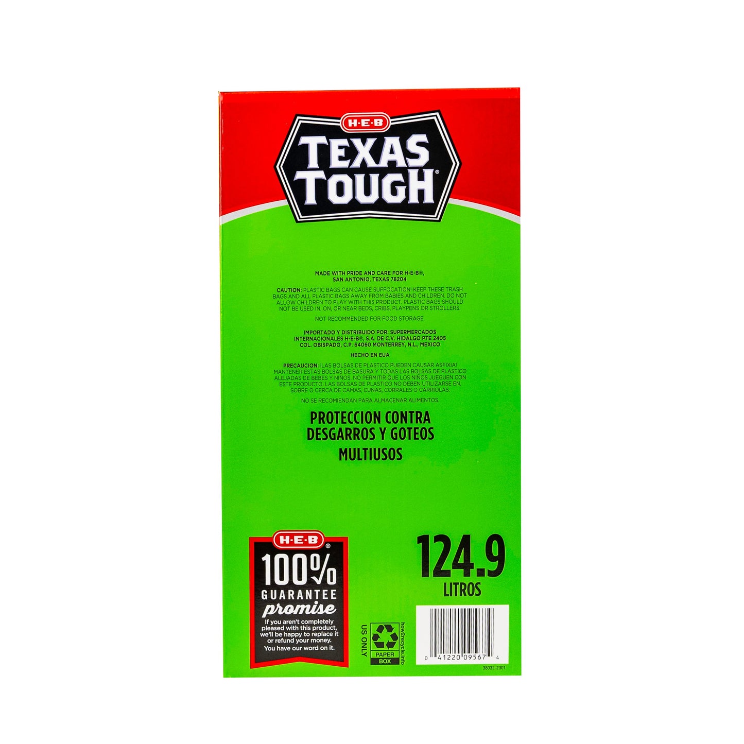 H-E-B Texas Tough Flex Multipurpose 33 Gallon Trash Bags - Texas-Size Pack