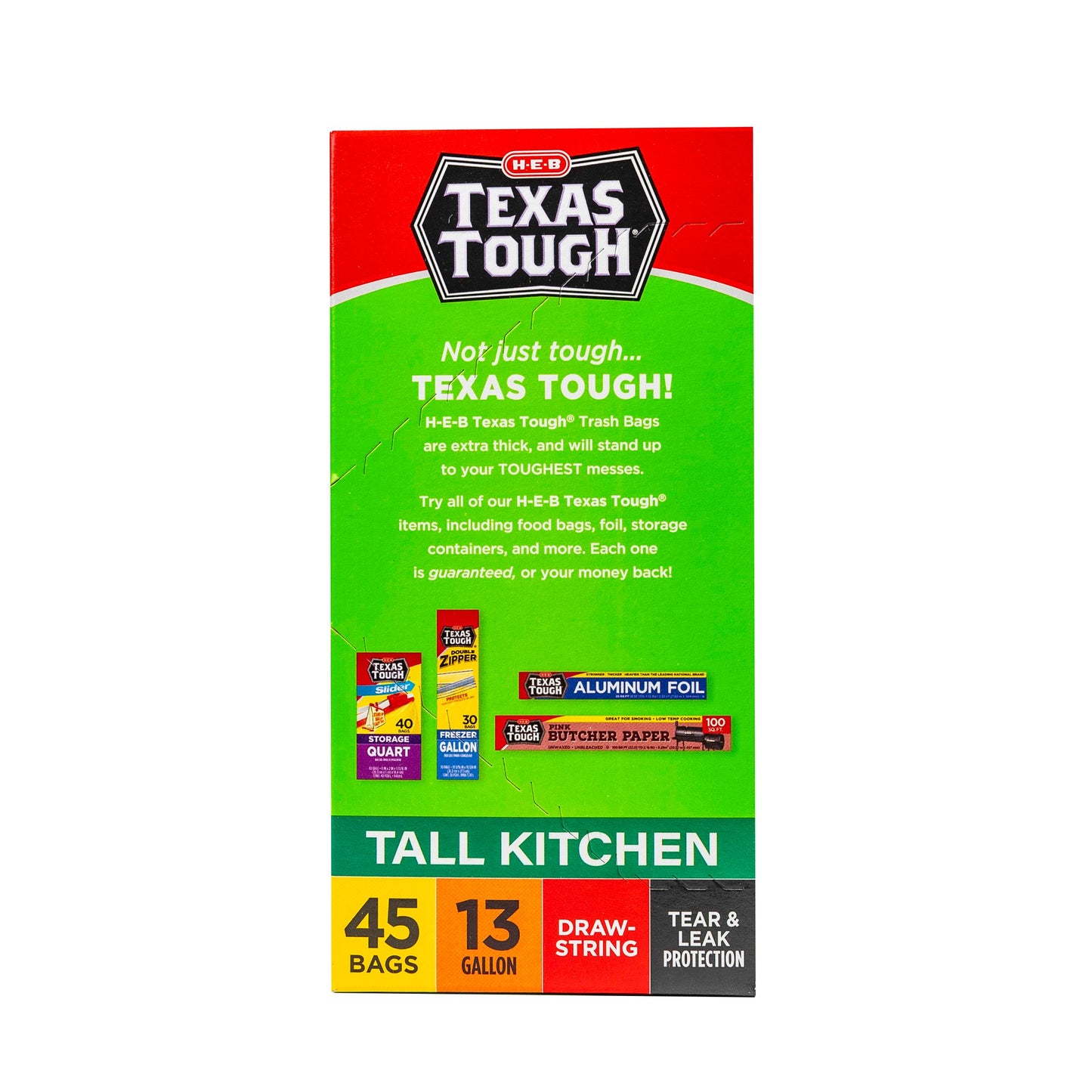 H-E-B Texas Tough Tall Kitchen Drawstring Trash Bags, 13 Gallon - Lavender Scent