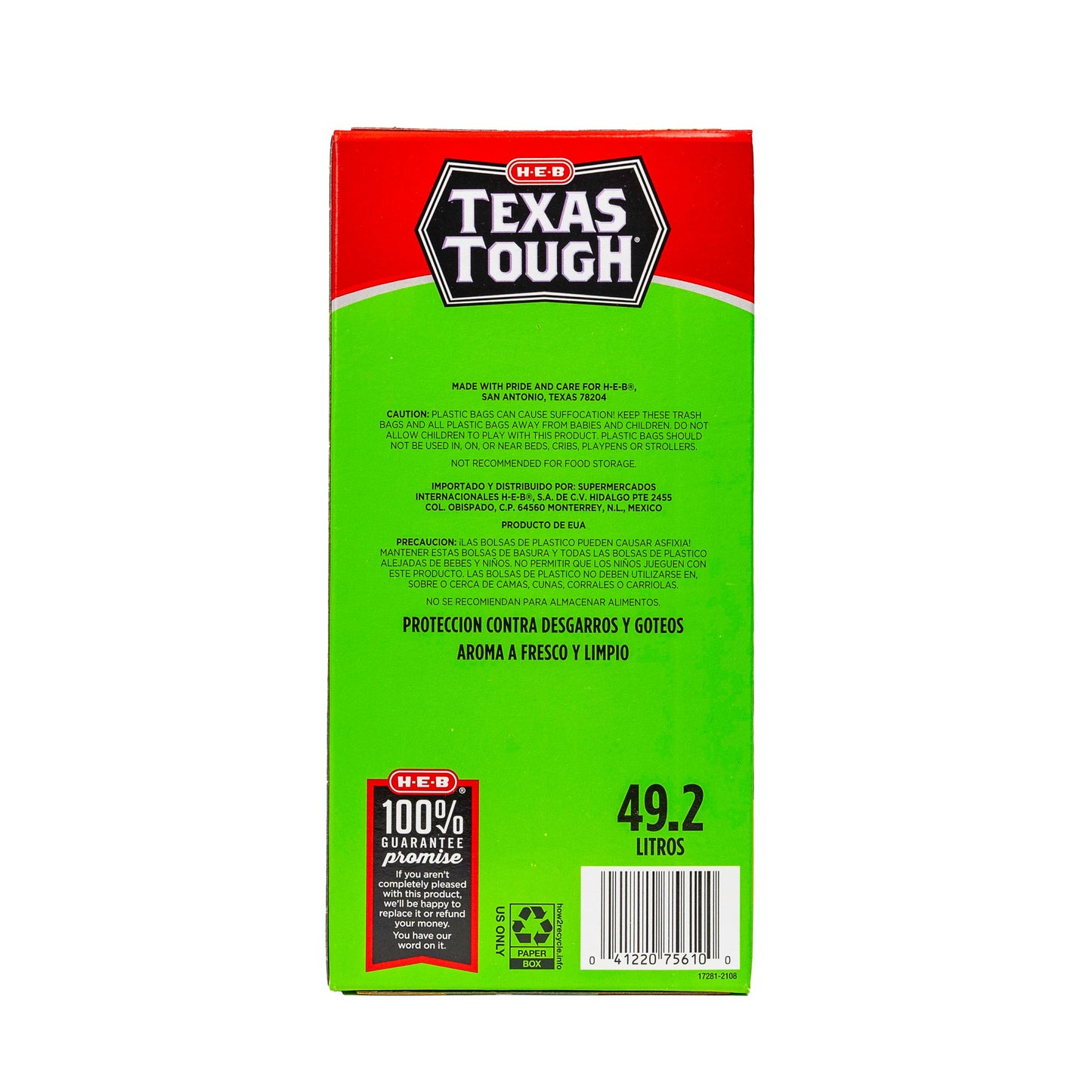 H-E-B Texas Tough Tall Kitchen Trash Bags, 13 Gallon - Fresh Scent
