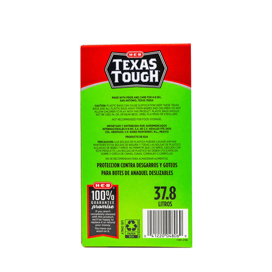 H-E-B Texas Tough Drawstring Trash Bags, 10 Gallon