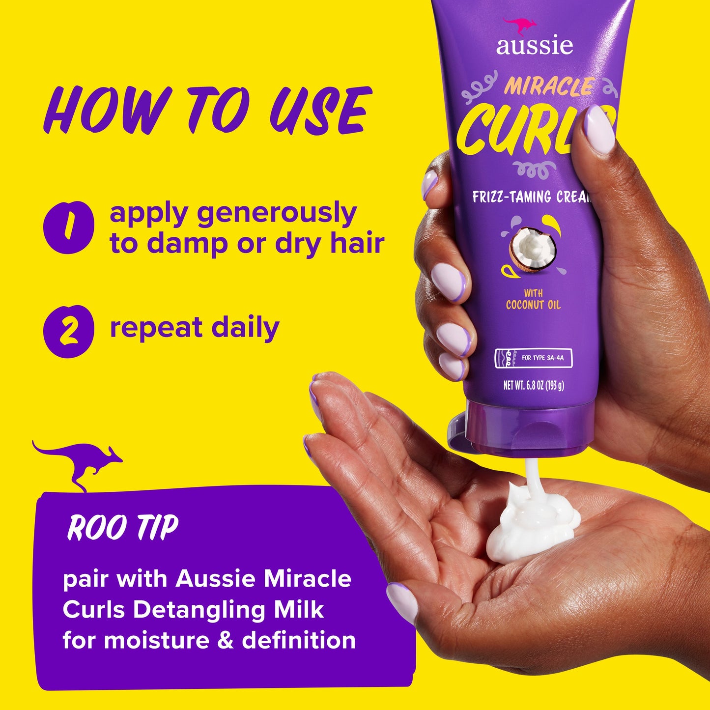 Aussie Miracle Curls Frizz Taming Cream