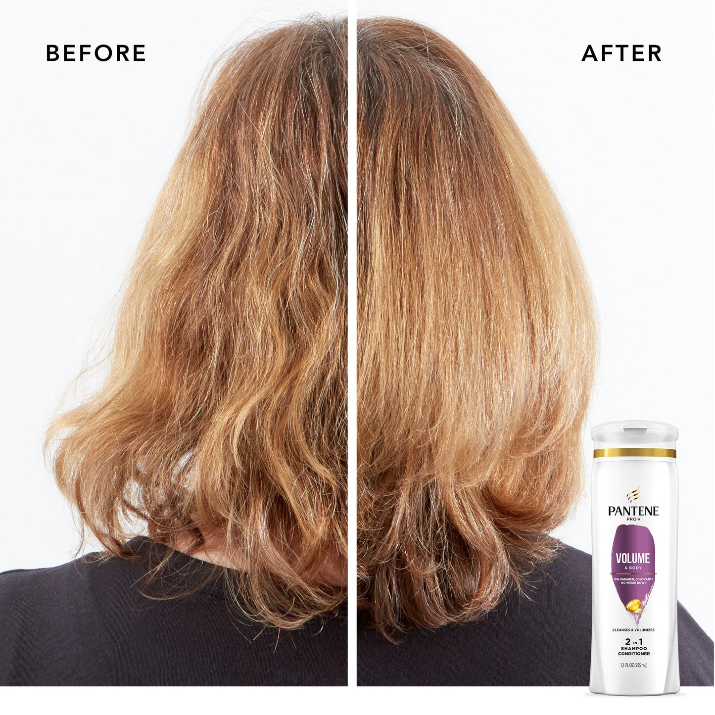 Pantene Pro-V Volume & Body 2 in 1 Shampoo + Conditioner
