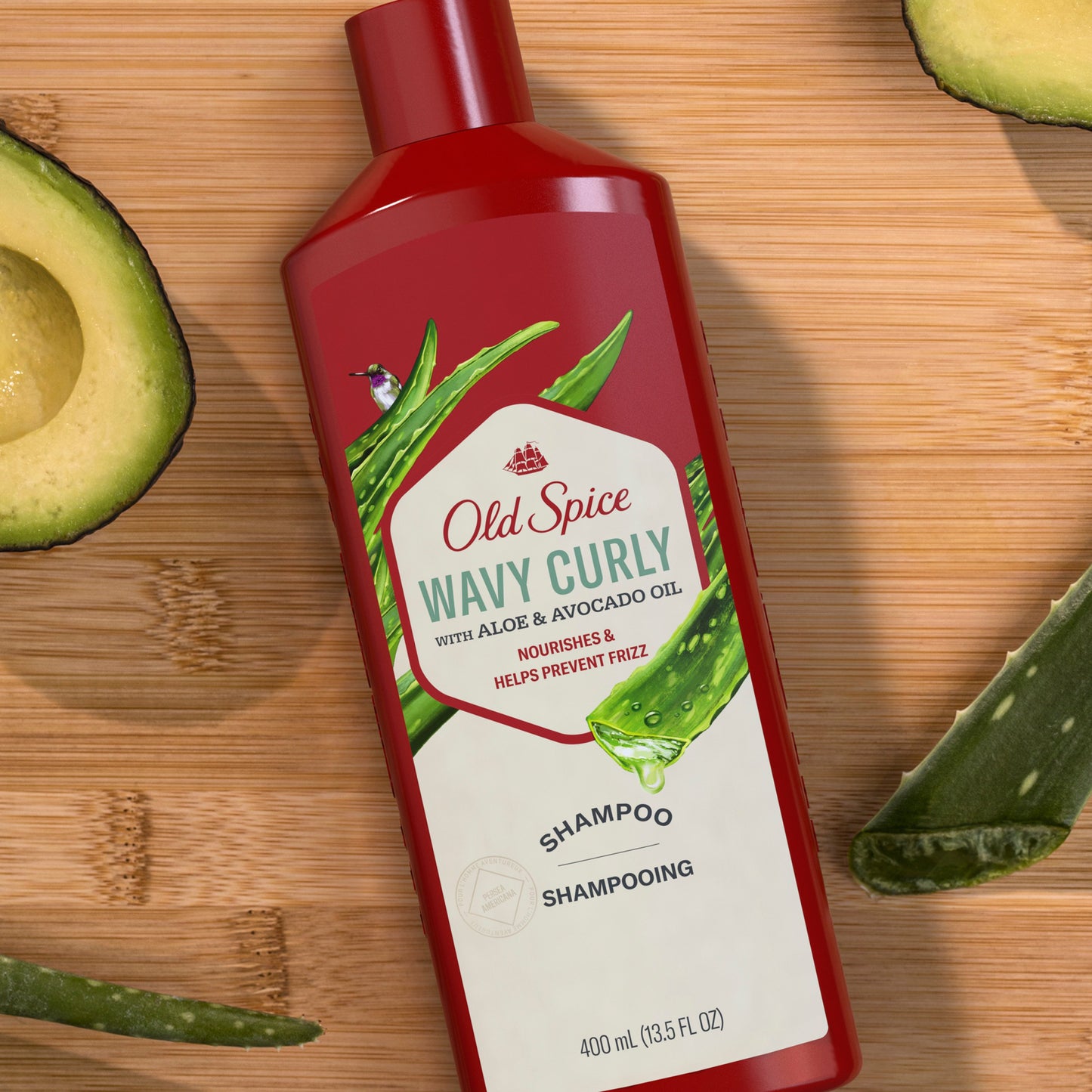 Old Spice Wavy Curly Shampoo - Aloe & Avocado Oil