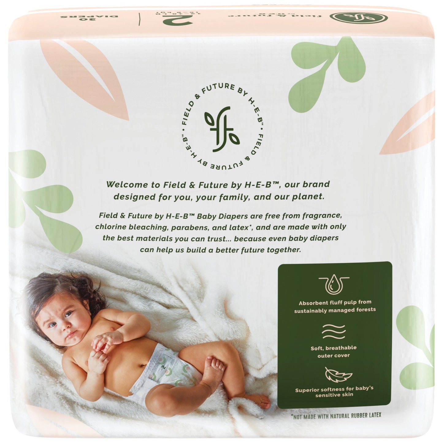 Field & Future by H-E-B Jumbo Pack Baby Diapers  - Size 2