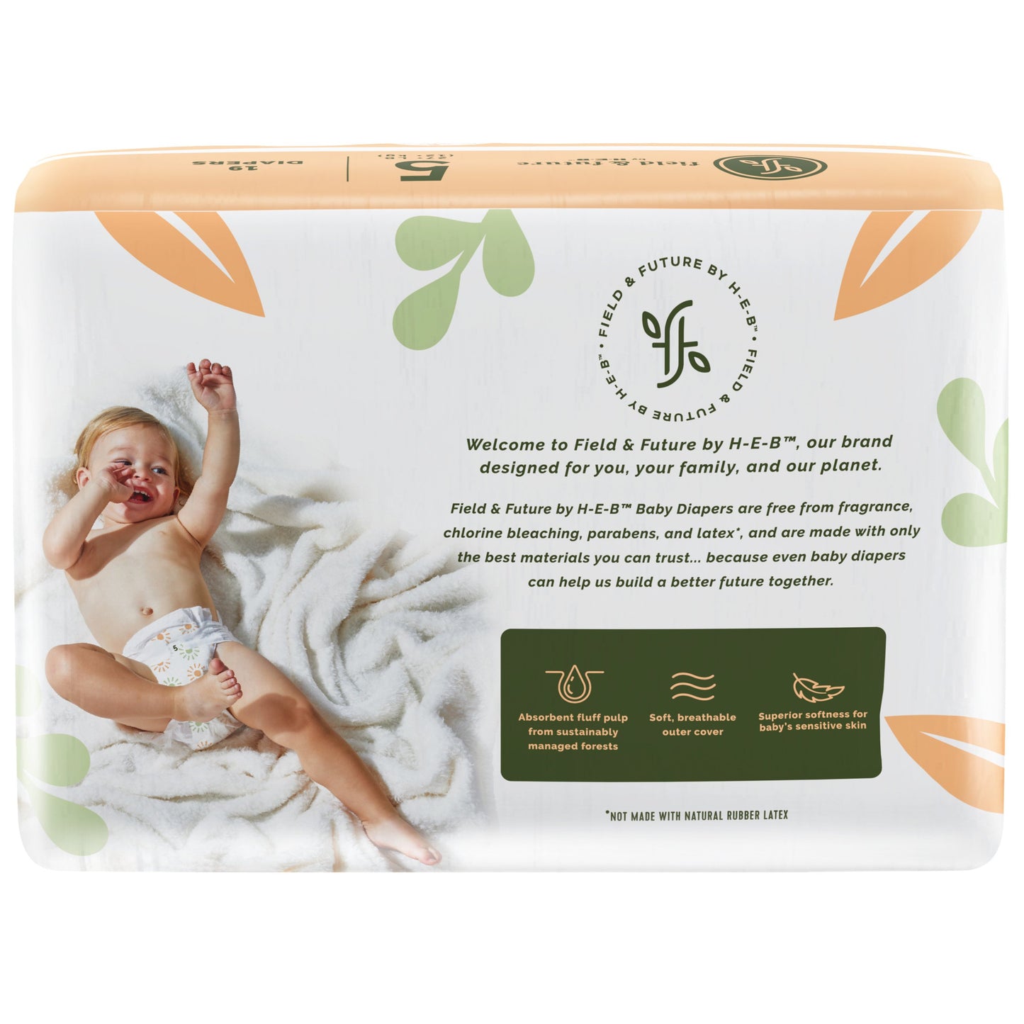 Field & Future by H-E-B Jumbo Pack Baby Diapers  - Size 5