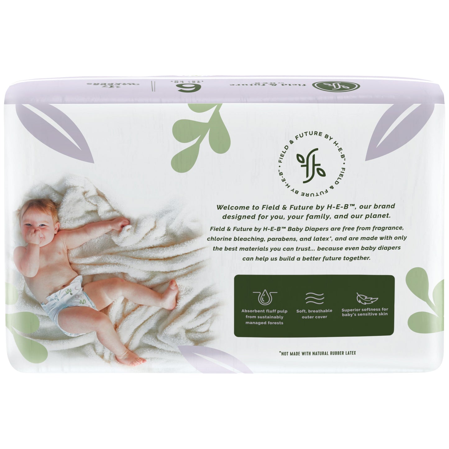 Field & Future by H-E-B Jumbo Pack Baby Diapers  - Size 6