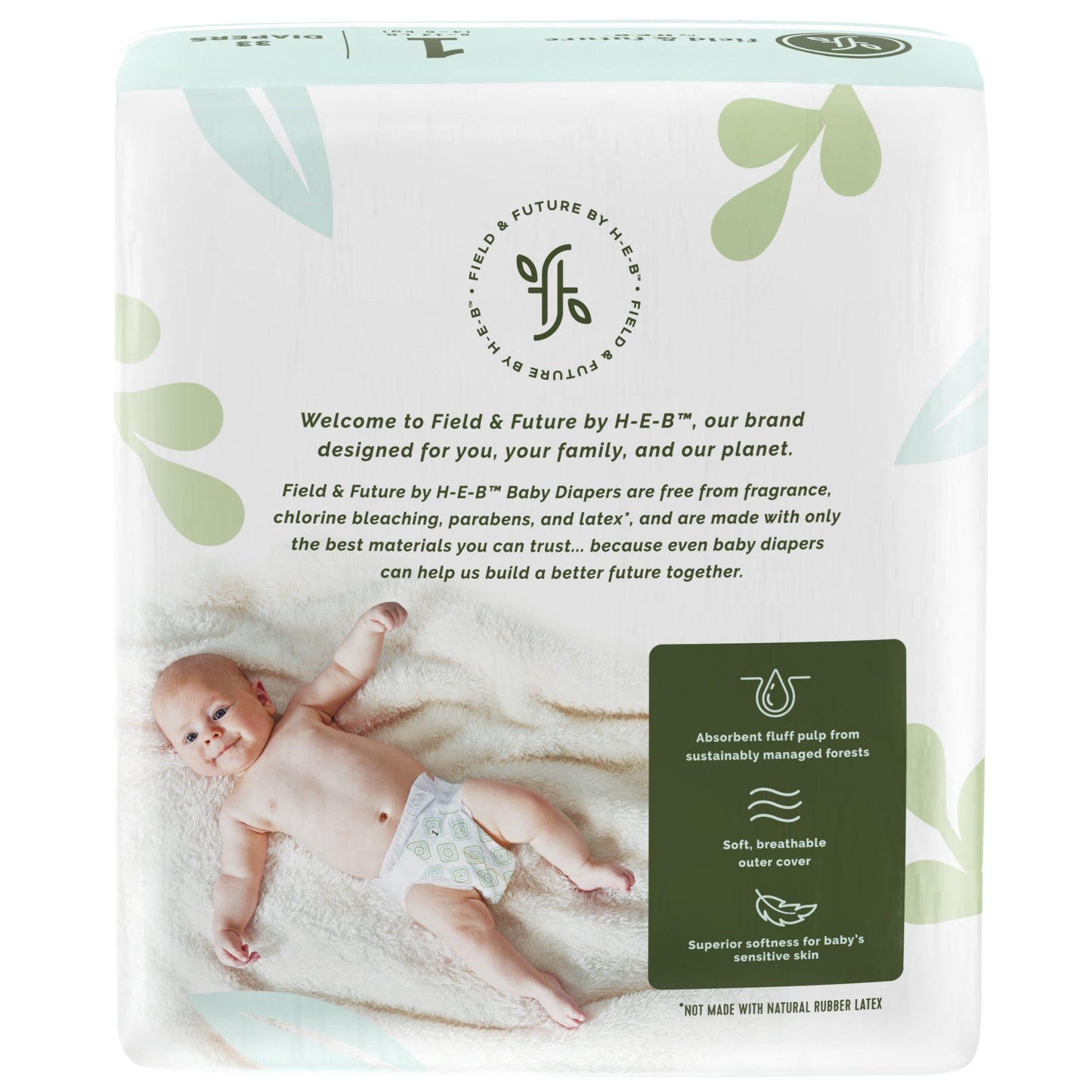 Field & Future by H-E-B Jumbo Pack Baby Diapers  - Size 1