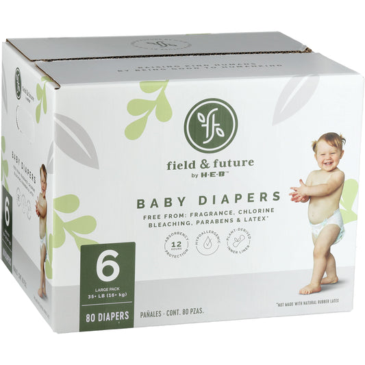 Field & Future by H-E-B Large Pack Baby Diapers - Size 6