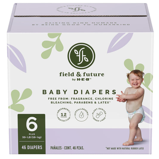 Field & Future by H-E-B Plus Pack Baby Diapers  - Size 6