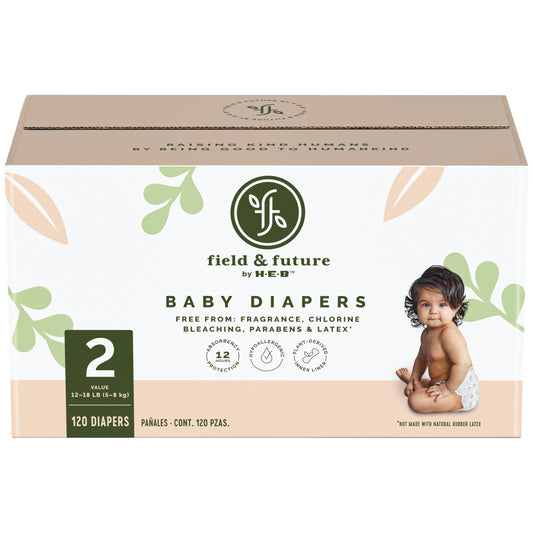 Field & Future by H-E-B Value Pack Baby Diapers - Size 2