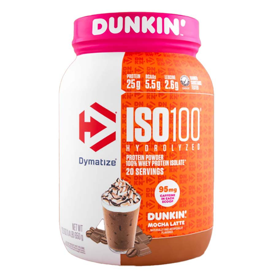 Dymatize ISO100 Hydrolyzed Whey 25g Protein Powder - Dunkin' Mocha Latte
