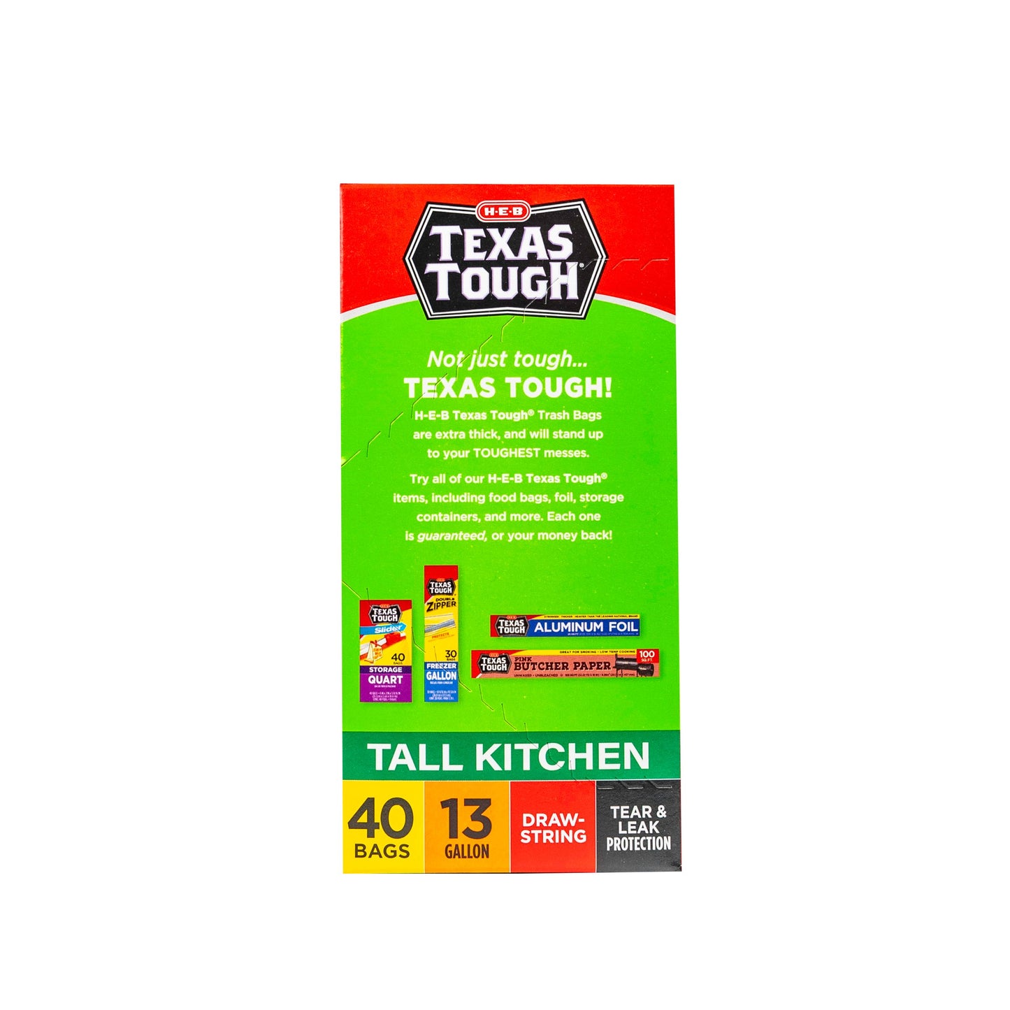 H-E-B Texas Tough Tall Kitchen Flex Trash Bags, 13 Gallon - Lavender Scent
