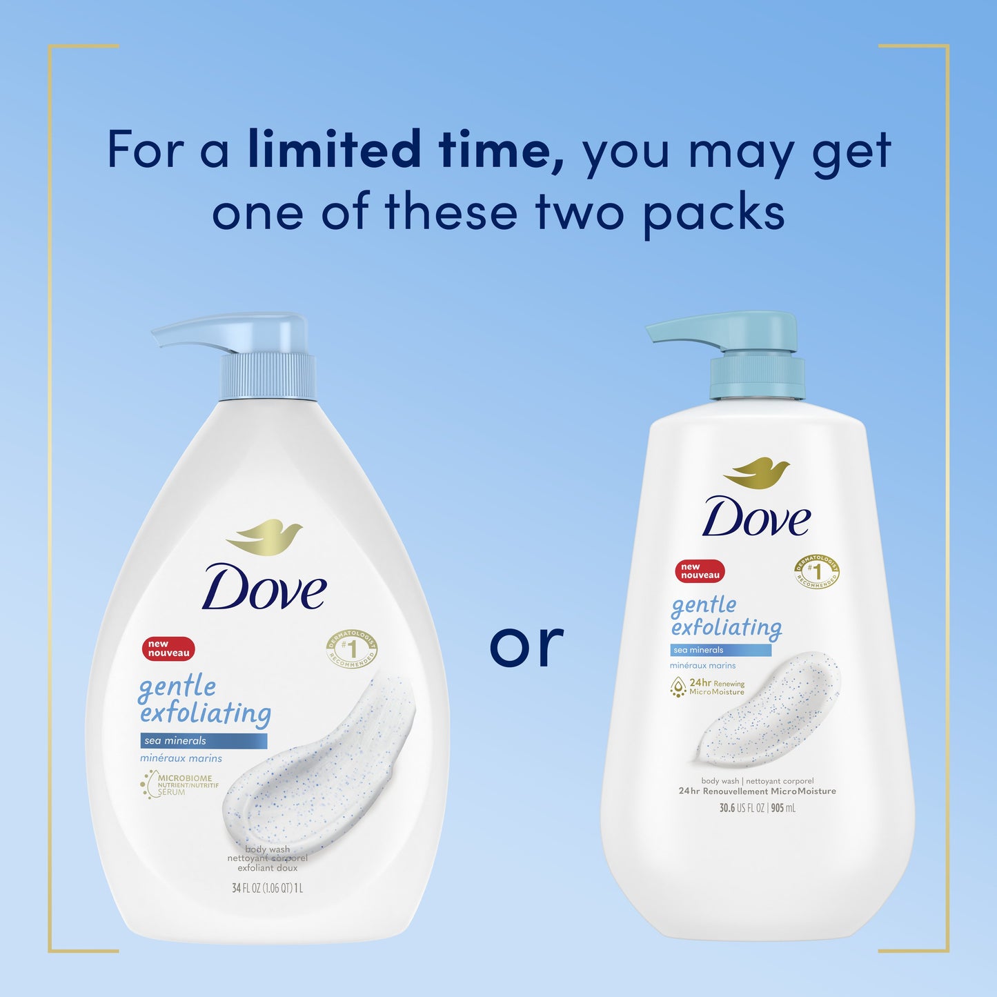 Dove Gentle Exfoliating Body Wash - Sea Minerals