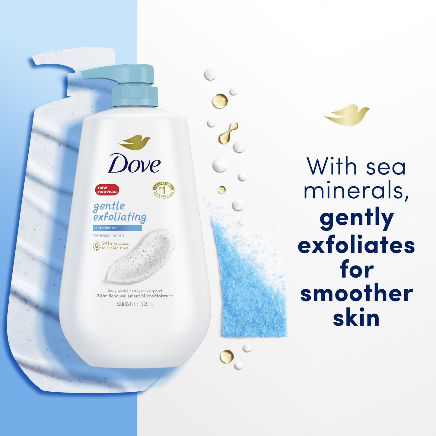Dove Gentle Exfoliating Body Wash - Sea Minerals