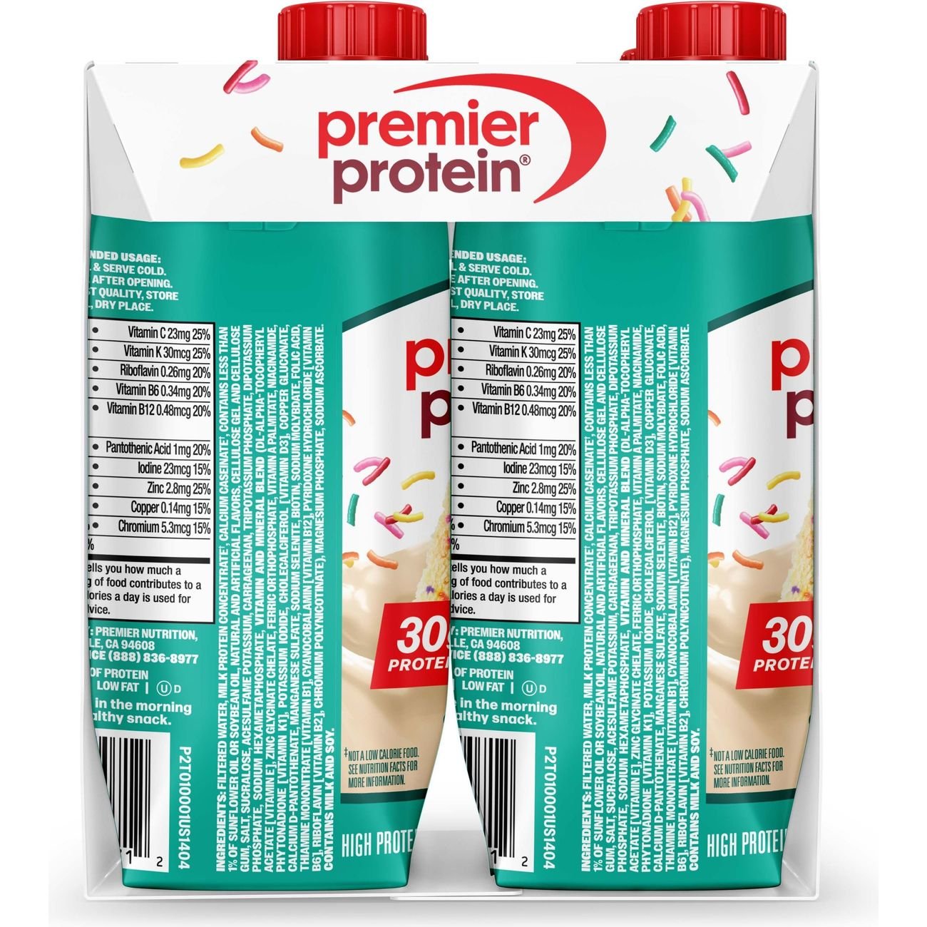 Premier Protein High Protein Shakes, 30g - Cake Batter Delight, 11 oz