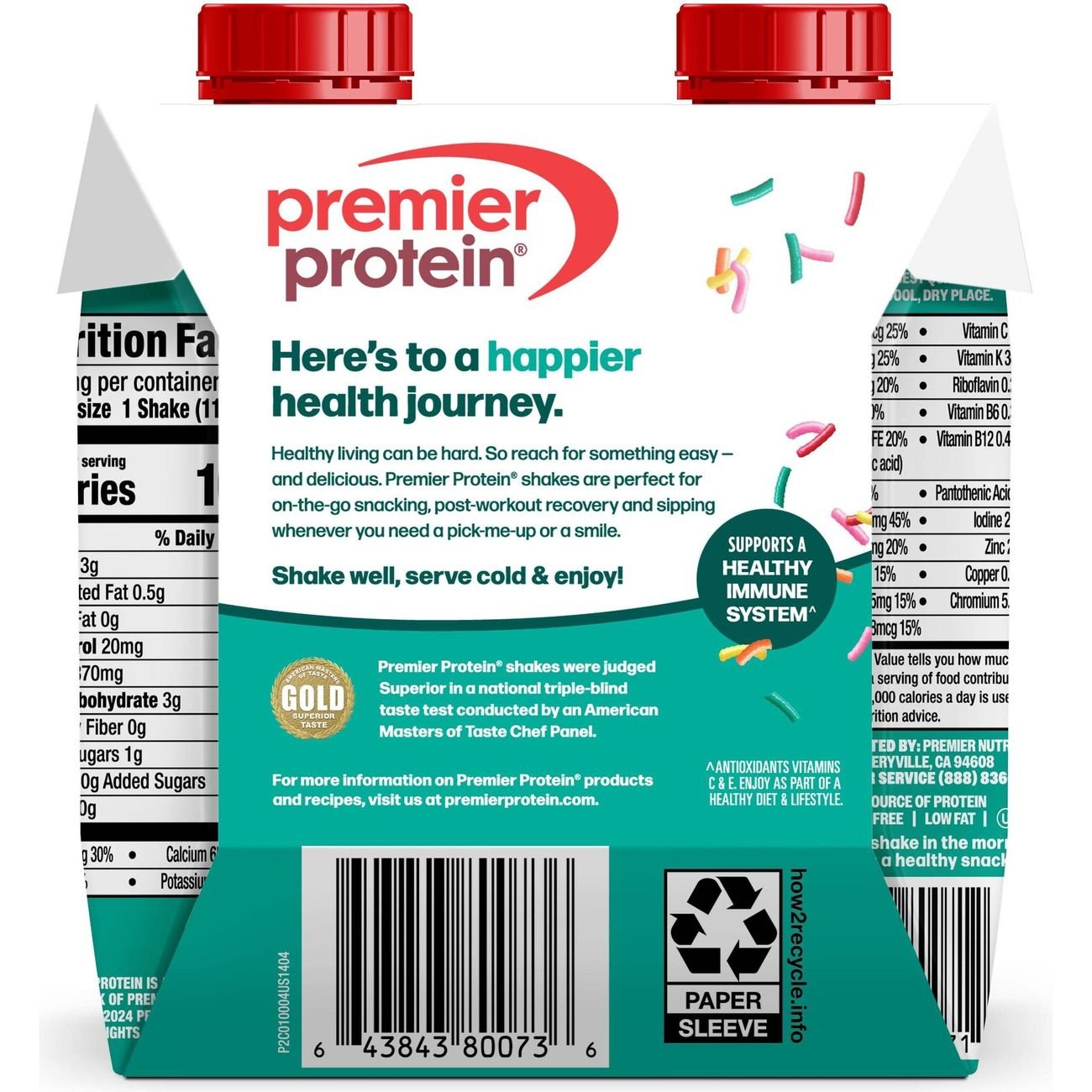 Premier Protein High Protein Shakes, 30g - Cake Batter Delight, 11 oz