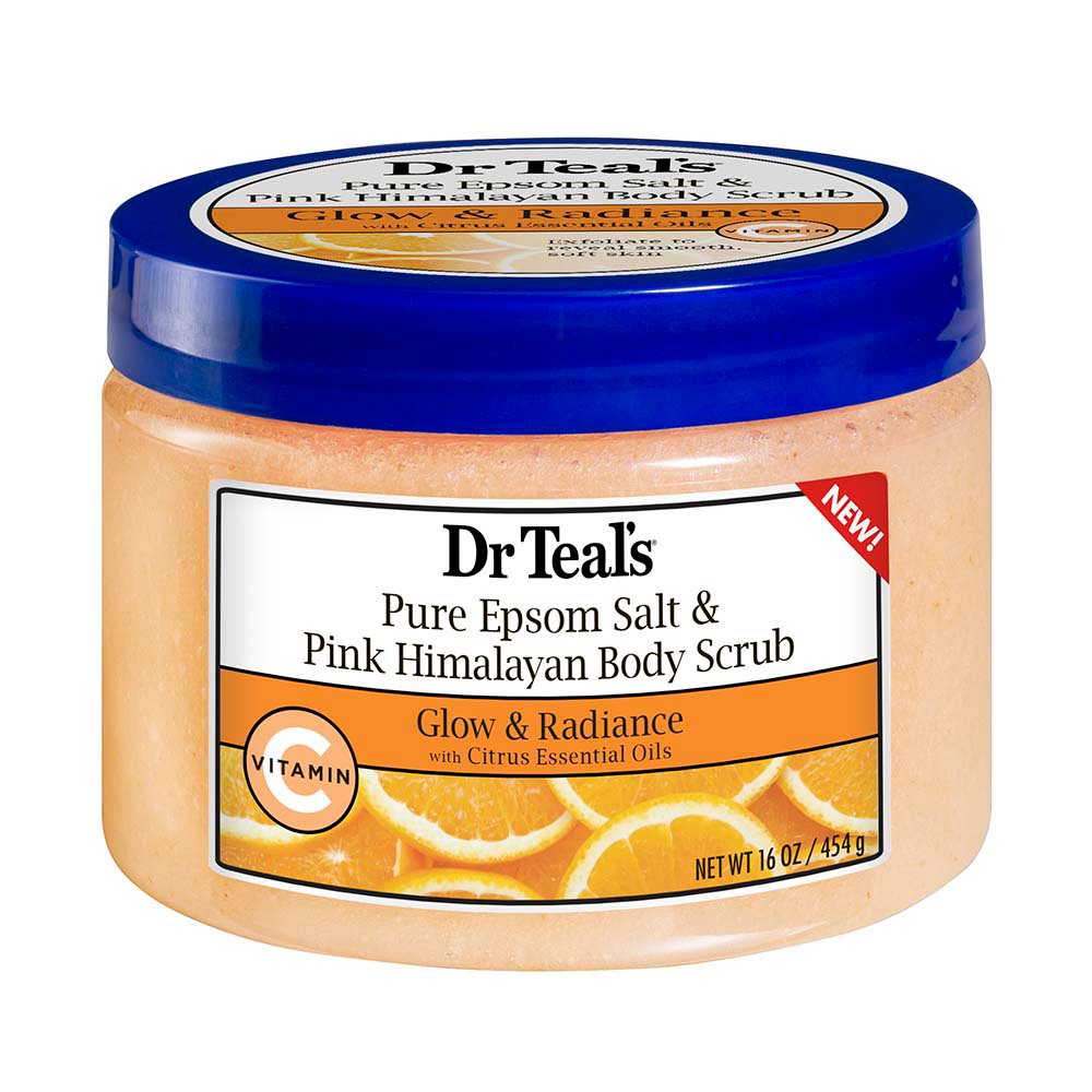 Dr Teal's Pure Epsom Salt & Pink Himalayan Body Scrub - Glow & Radiance