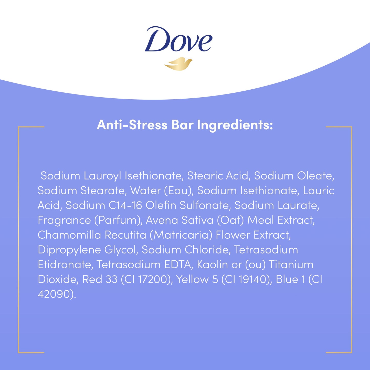 Dove Beauty Bar Gentle Cleanser Anti-Stress Cream Bar 3.17 oz