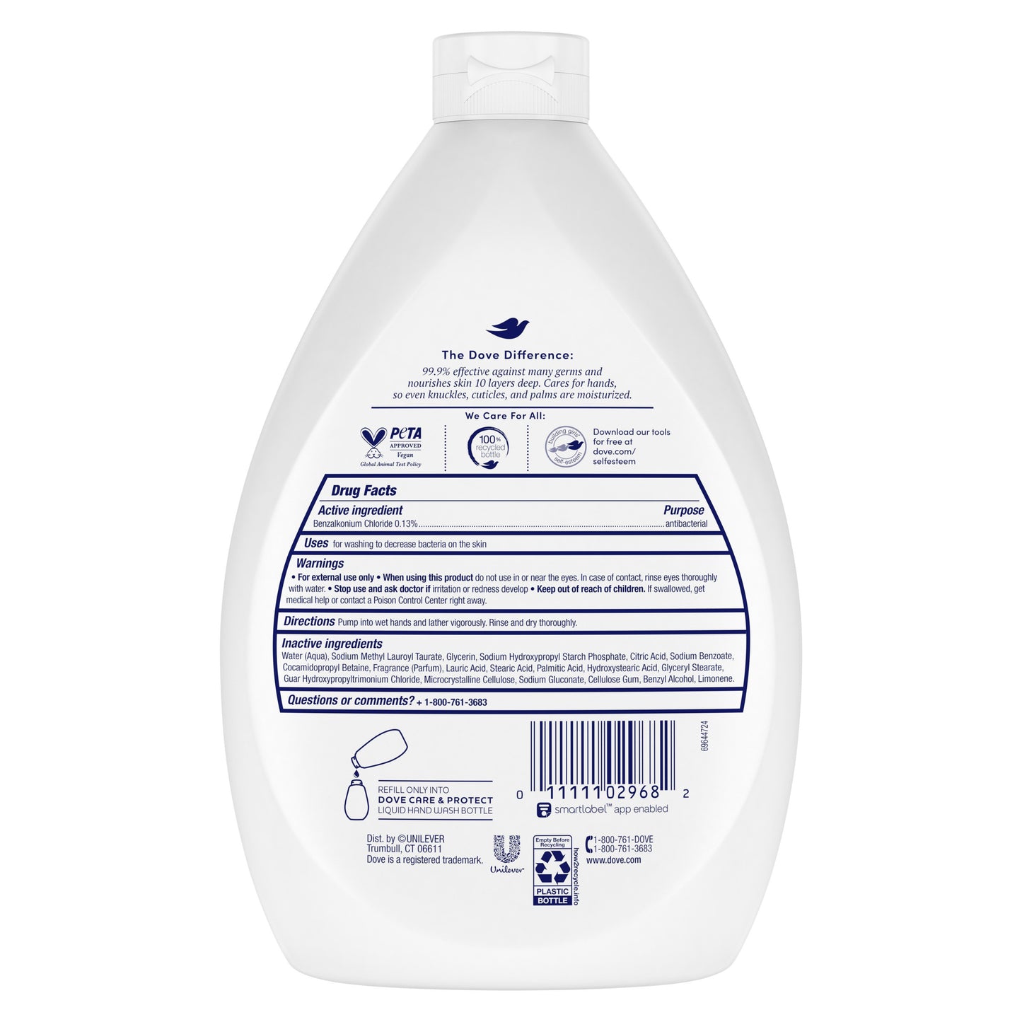 Dove Care & Protect Antibacterial Hand Wash More Moisturizers