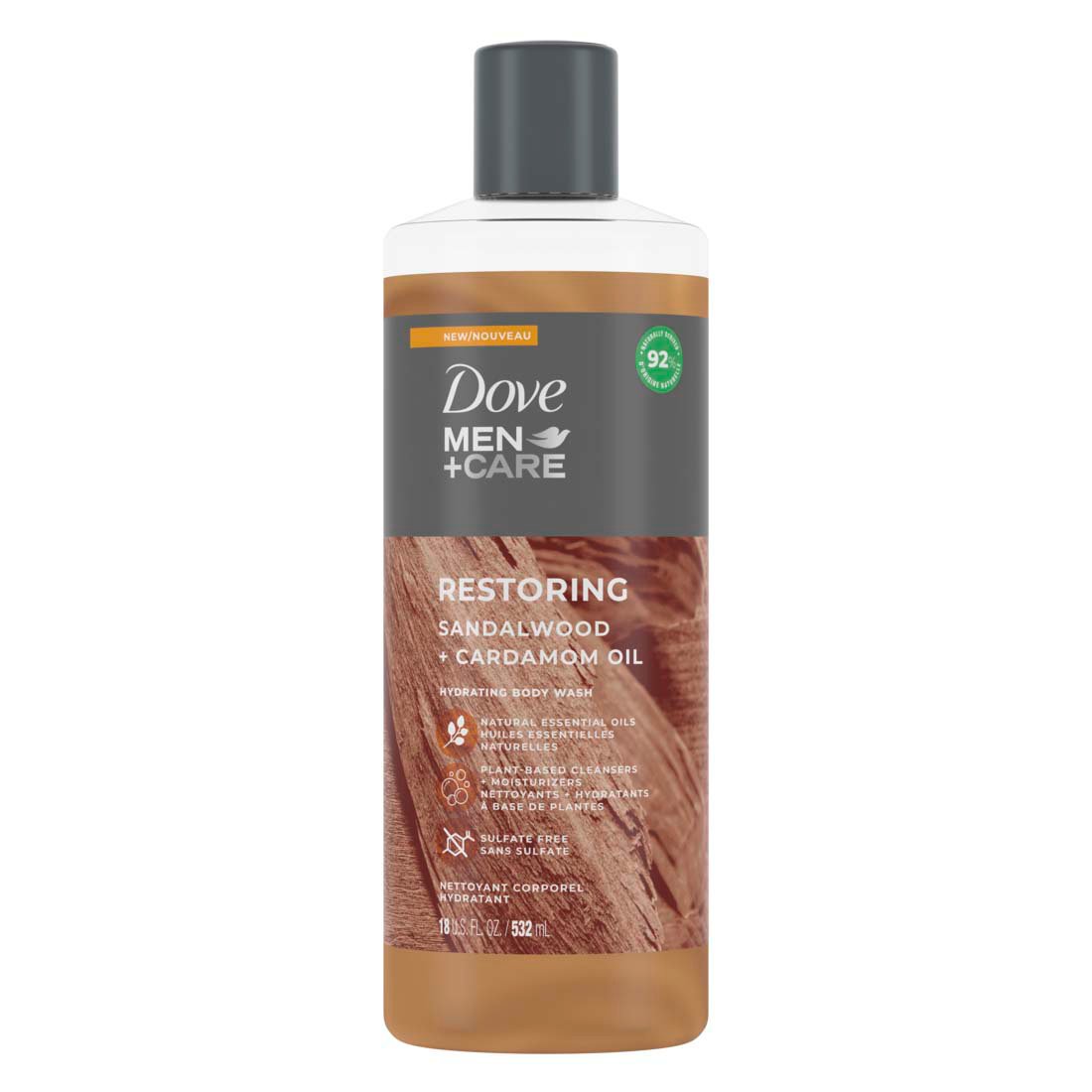 Dove Men+Care Restoring Body Wash - Sandalwood + Cardamom Oil