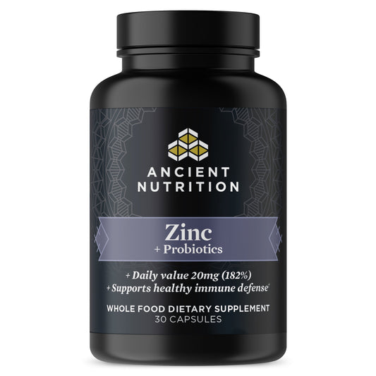 Ancient Nutrition Zinc + Probiotics Capsules