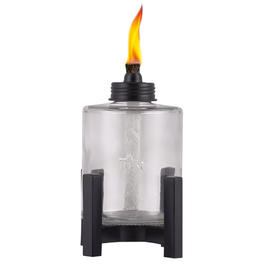 Tiki Resin Elevated Glass Table Torch