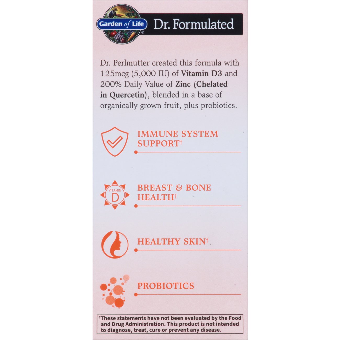 Garden of Life Dr. Formulated Vitamin D3 & Zinc Small Tabs