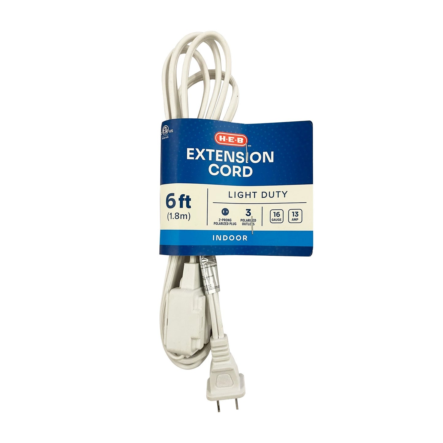 H-E-B Indoor Extension Cord - White